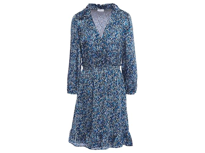 Claudie Pierlot blue long sleeve mini dress Viscose  ref.1039472