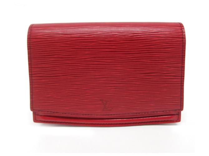 Red Louis Vuitton Epi Tilsitt Belt Bag