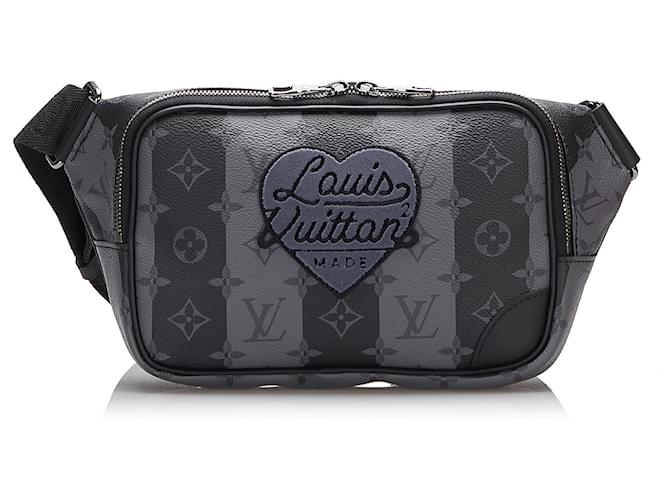 Louis Vuitton Black Monogram Eclipse Stripes Modular Sling Bag Cloth  ref.1039531 - Joli Closet