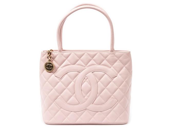 Chanel Pink Caviar Medallion tote Leather Pony-style calfskin ref