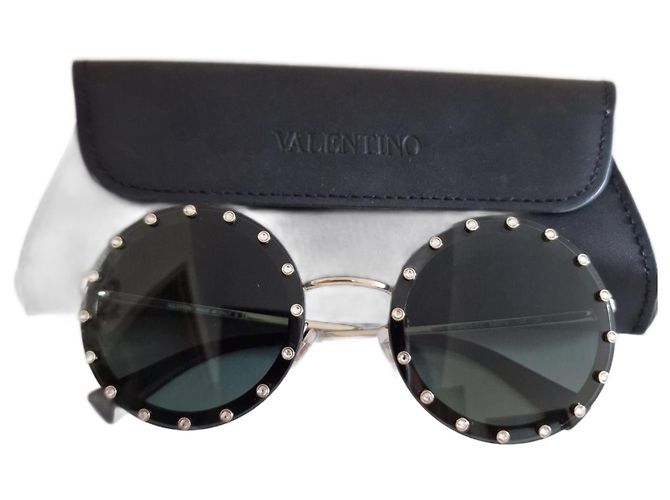 Valentino Black Plastic Sunglasses