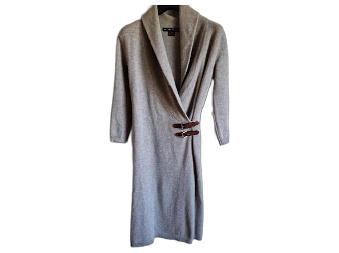 Ralph Lauren Classic cardigan Grey Wool  ref.1039617