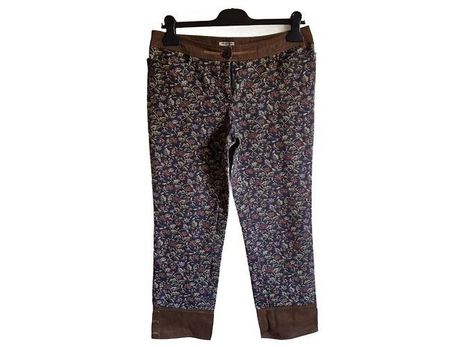 Alberta Ferretti Hose aus braunem Samt