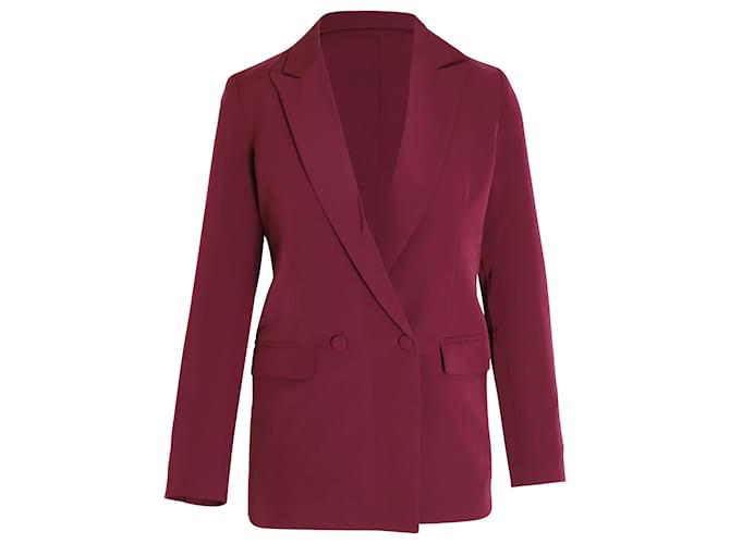 Iris & Ink Double-Breasted Blazer in Purple Polyester  ref.1039725