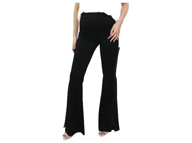 Autre Marque Black pleated flare trousers - size FR 36 Triacetate  ref.1039850