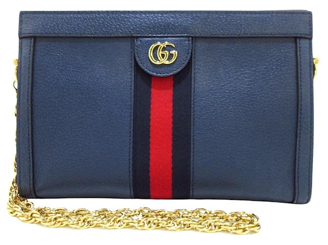 Gucci Ophidia Navy blue Leather  ref.1040029