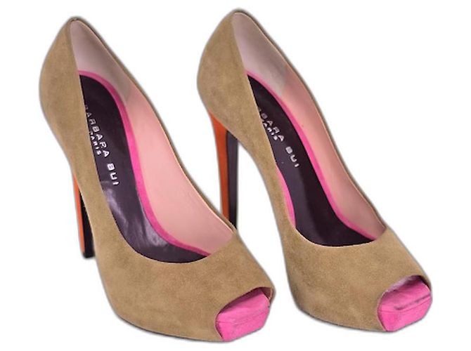 Barbara Bui #barbarabui #süede #multicolor #heels #classicc Braun Schwarz Beige Orange Cognac Karamell