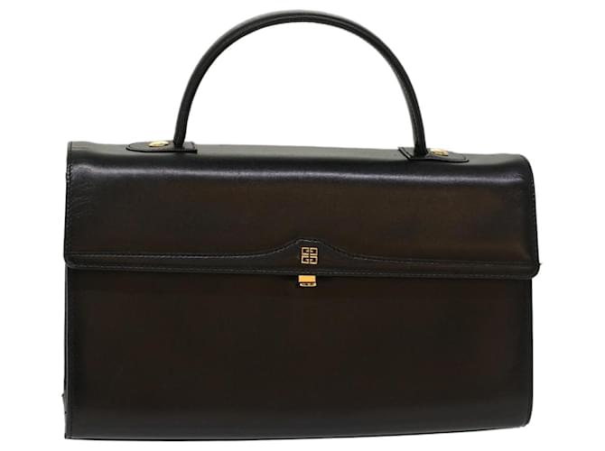GIVENCHY Hand Bag Leather Black Auth am4887  ref.1040122