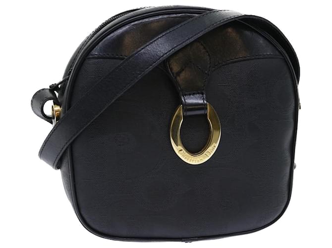 Christian Dior Trotter Canvas Shoulder Bag Black Auth am4872  ref.1040134