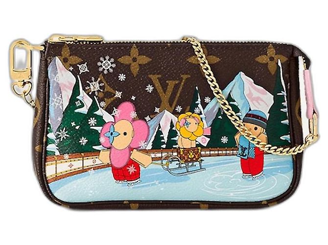Louis Vuitton LV Mini-Pochette-Weihnachtsanimation Braun