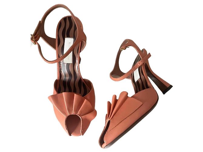 Autre Marque Sandalias Lautrechose de piel coral