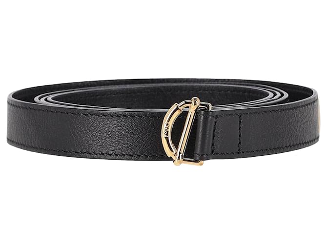 Chloé Buckle Belt in Black Leather  ref.1040715