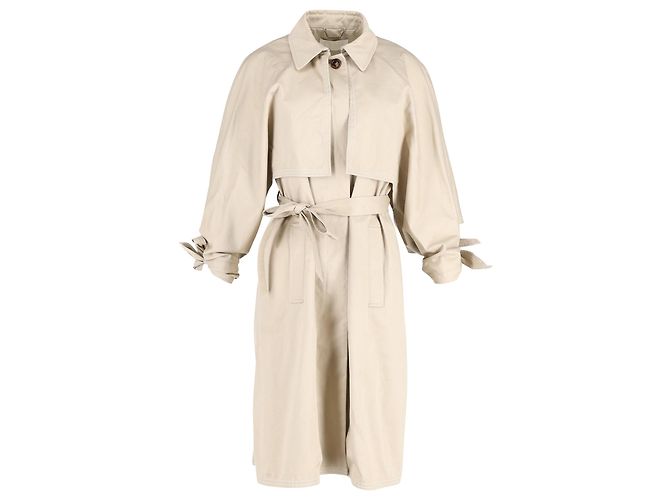 Chloé Gabardina Chloe con cinturón en algodón beige