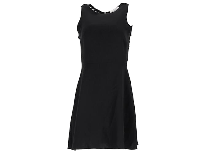 Sandro Cut-Out Back Mini Dress in Black Polyester  ref.1040767