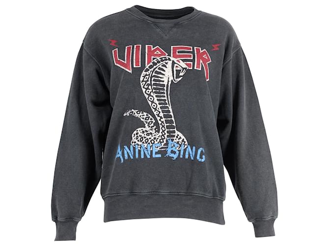 Anine Bing Viper Sweater in Charcoal Cotton Dark grey ref.1040820