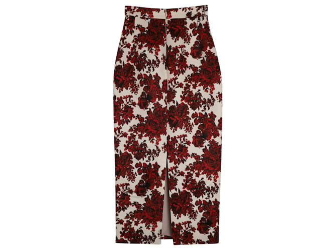 Autre Marque Emilia Wickstead Floral Pencil Midi Skirt in Multicolor Polyester  ref.1040852