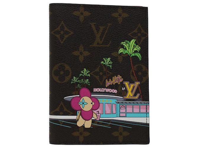 LOUIS VUITTON Monogram Vivienne Couverture Passport Case M80858 LV Auth am4900