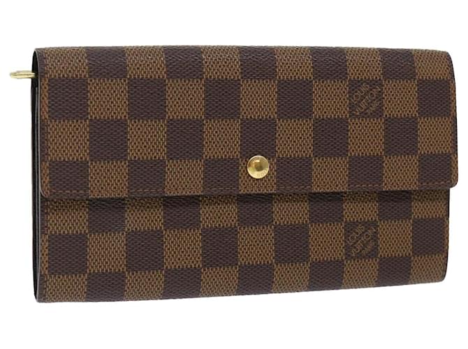 Louis Vuitton Porte Monnaie Zip N61728 Damier Ebene Canvas Long