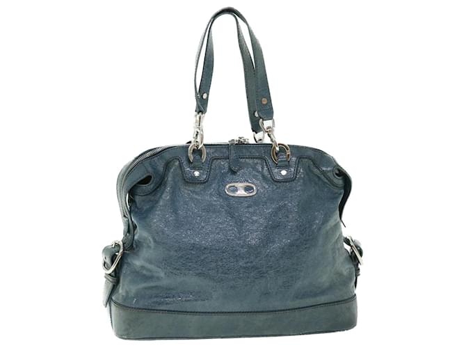 Céline CELINE Shoulder Bag Leather Blue Auth ar10025b  ref.1040971