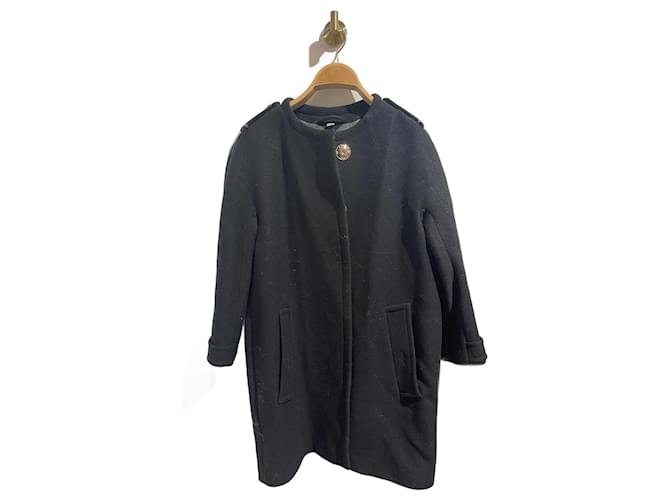 BURBERRY  Coats T.International XS Wool Black  ref.1041053