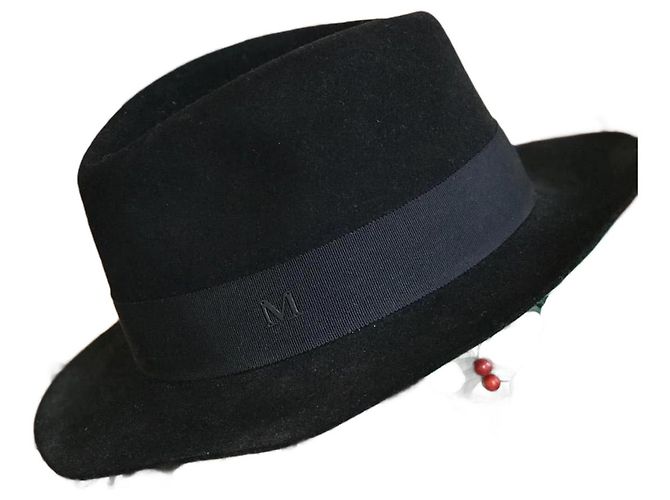 MAISON MICHEL Cappelli T.cm 60 Lana Nero