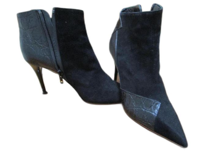 Chloé Boots Black leather, Pointure 36.