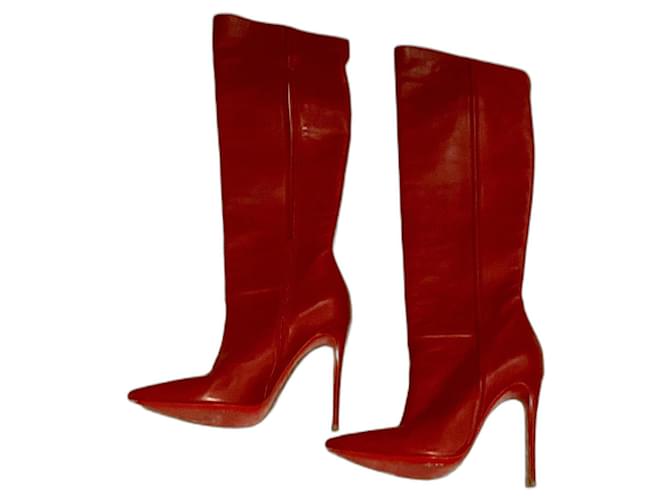 Christian Louboutin, Shoes, Christian Louboutin Over The Knee Red Boots