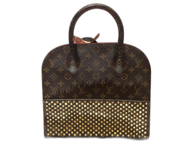 Louis Vuitton colabora com Christian LOUBOUTIN Marrom Vermelho