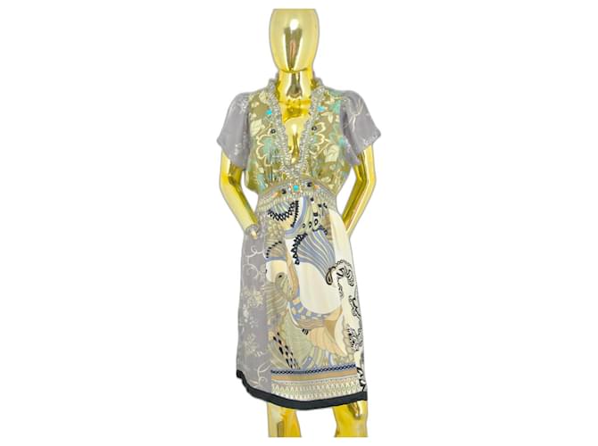 Autre Marque #vestido de seda floral derhy Multicolor Satén  ref.1041120