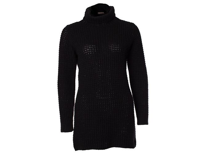 Autre Marque Wiederholen, gestrickter schwarzer Pullover
