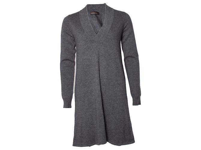Autre Marque Wiederholen, graues Kaschmirkleid