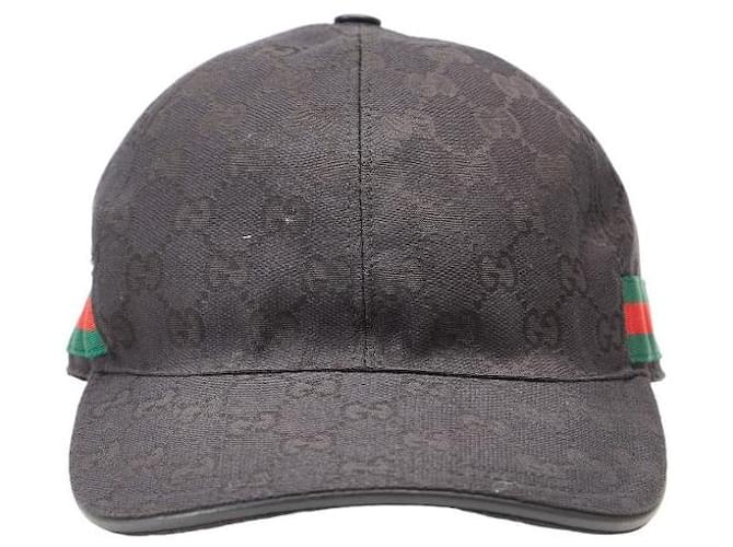 Gucci GG Canvas Web Baseball Hat 200035 Black Cloth  ref.1041190