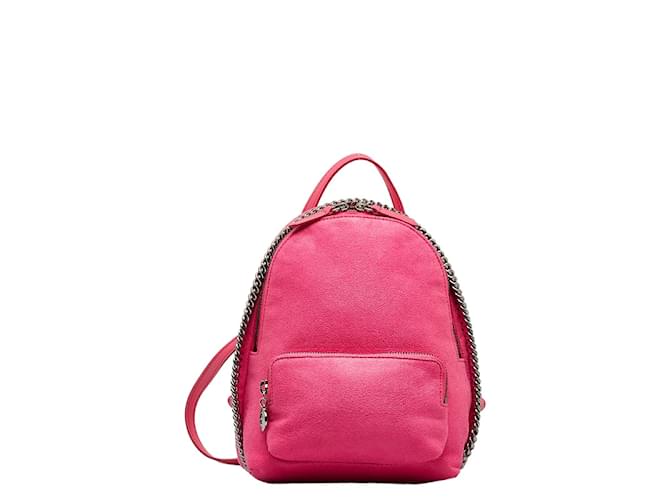 Stella Mc Cartney Falabella Mini Backpack 468908 Pink Plastic  ref.1041193