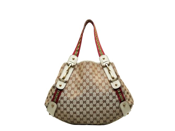 Gucci GG Canvas Pelham Shoulder Bag 144186 Brown Cloth  ref.1041196