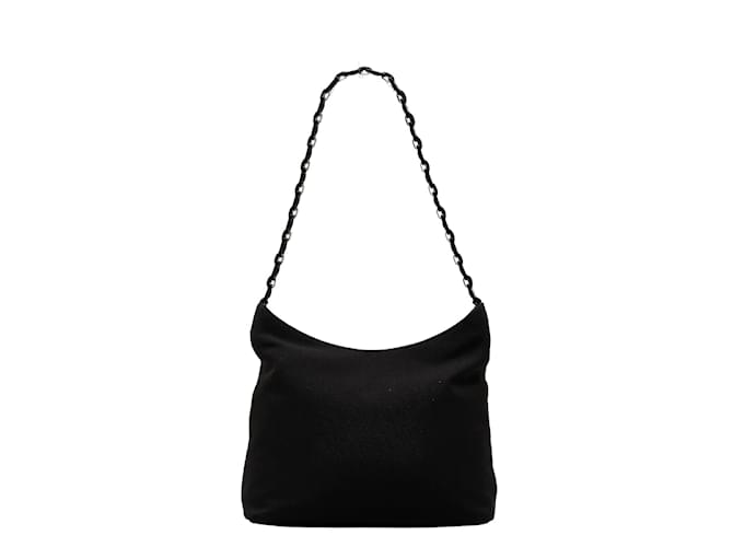 Salvatore Ferragamo Nylon Shoulder Bag Canvas Shoulder Bag AQ-21 8801 in Good condition Black Cloth  ref.1041203