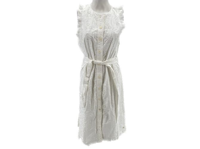 Vestido Tommy Hilfiger T.FR 38 Algodón Blanco