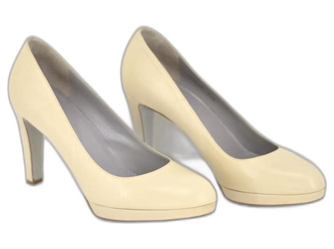#clasicc #stiletto #heels #sergio rossi Brown Beige Grey Cream Cream Cognac Dark grey Leather  ref.1041411