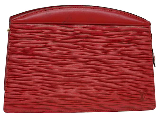 LOUIS VUITTON Epi Trousse Crete Clutch Rot M48407 LV Auth 50785 Leder  ref.1041506