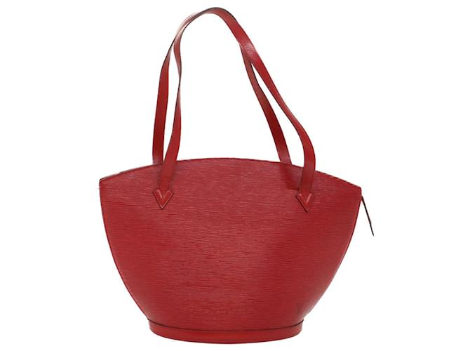 LOUIS VUITTON Epi Saint Jacques Shopping Shoulder Bag Red M52277 Auth ar10037b Leather  ref.1041533