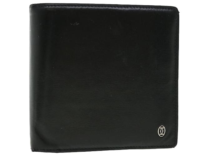 CARTIER Wallet Leather Black Auth 50851  ref.1041559
