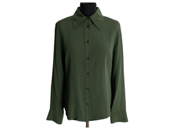 Camicia Diane Von Furstenberg in seta verde