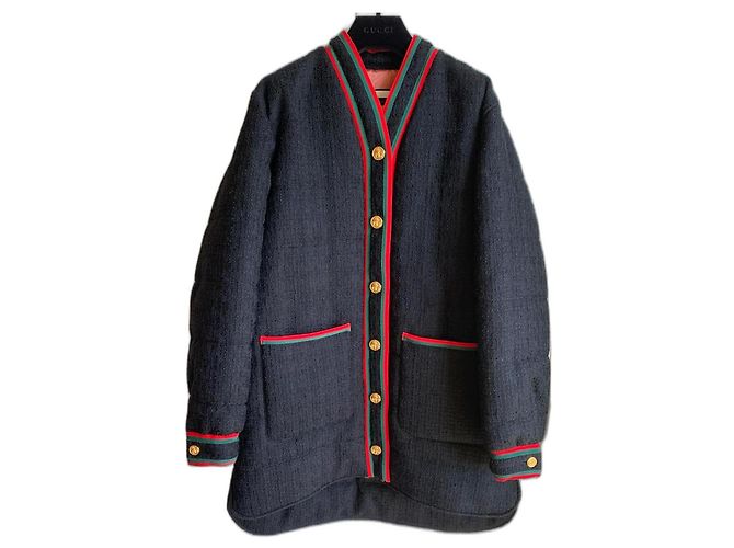Gucci wool coat black