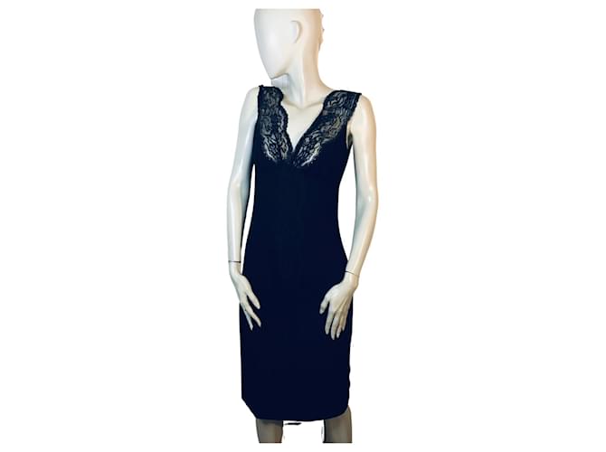 Valentino-Kleid aus Schurwolle Schwarz  ref.1041655