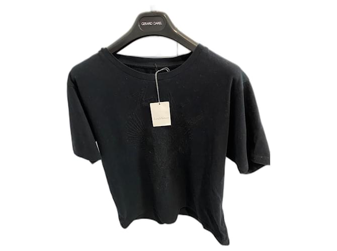Zadig & Voltaire Zadig and Voltaire embroidered T-shirt Black Cotton  ref.1041669