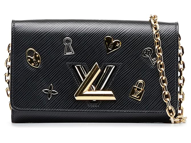 Louis Vuitton Zippy Wallet Love Lock Epi Leather Black