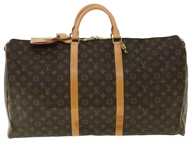 Louis Vuitton Keepall 60 Brown Cloth  ref.1041791