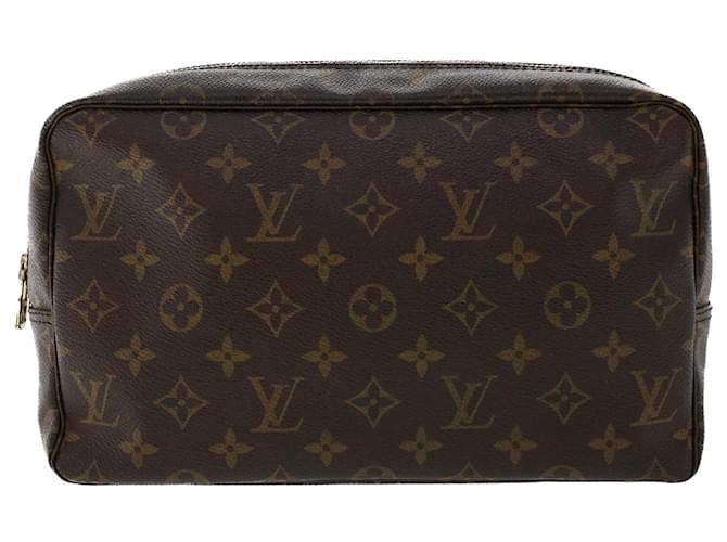 Louis Vuitton Trousse Toilette 28 Braun Leinwand  ref.1041839