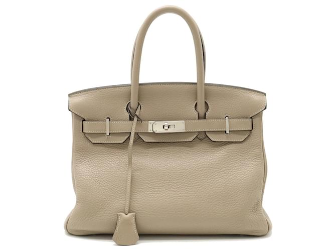 Hermès HERMES BIRKIN 30 Cinza Couro  ref.1041895