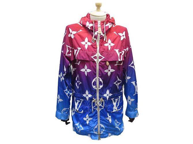 NUOVA GIACCA PARKA LOUIS VUITTON MONOGRAM SUNSET FLOW04 Giacca a vento 36 cappotto Multicolore