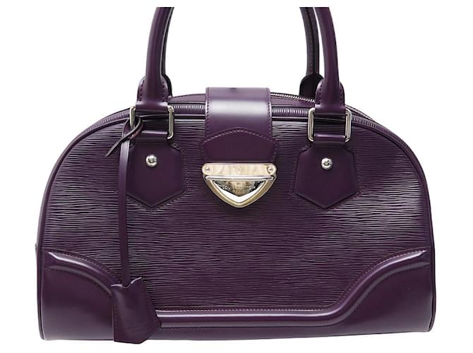 Louis Vuitton, Bags, Purple Louis Vuitton Epi Leather Bowling Bag